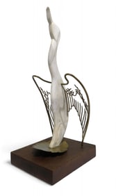 Marble & Brass Albatross Sculpture