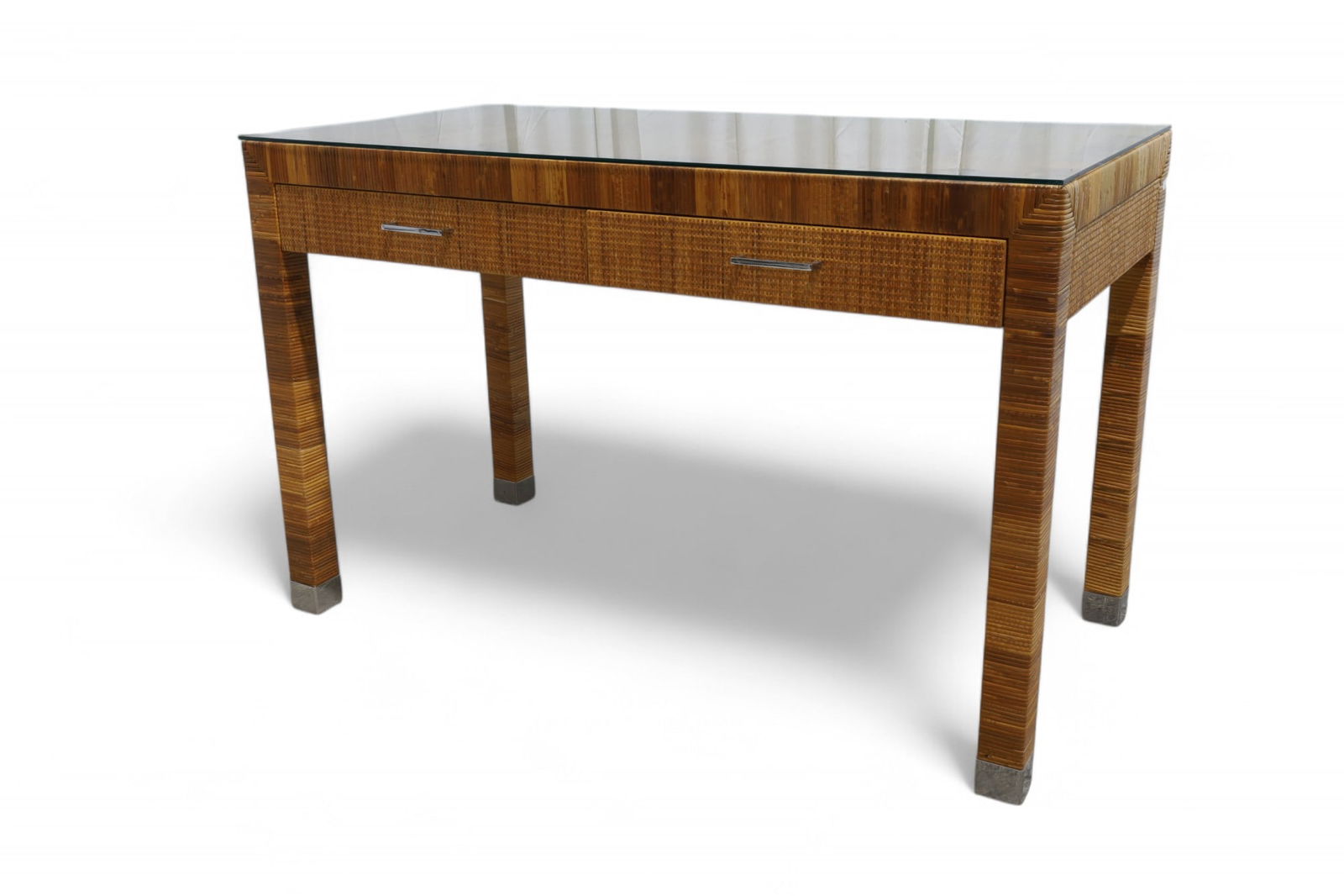 Signed Bielecky Bros. Wicker Desk (1 of 10)