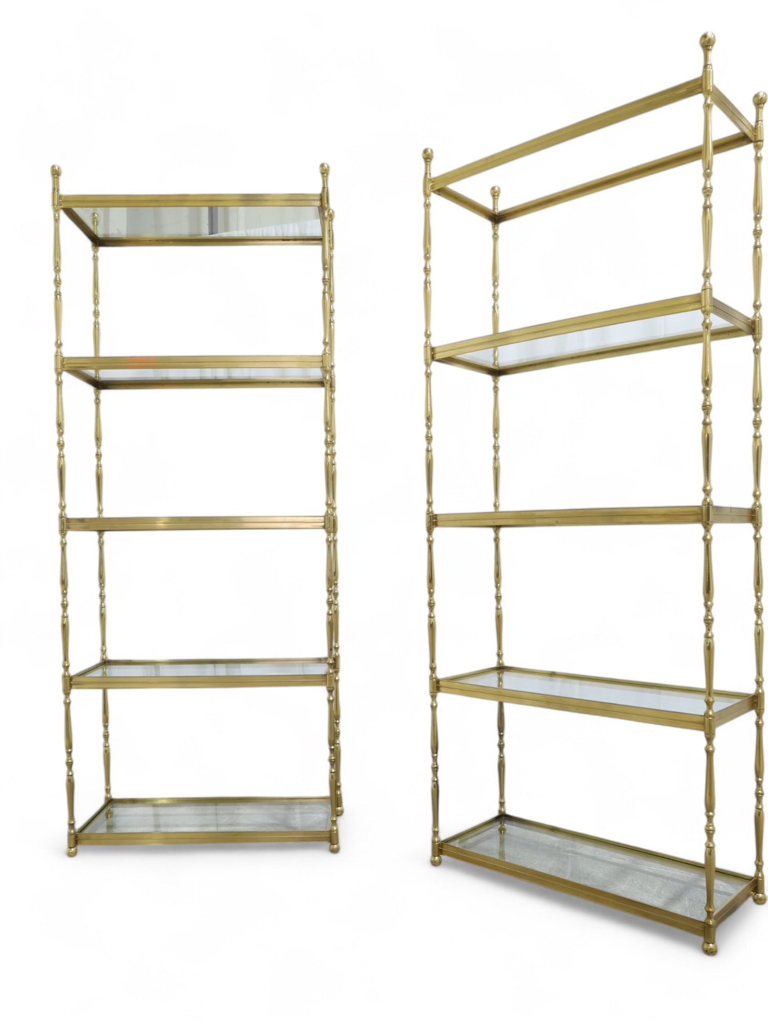 Brass & Glass Etageres - Pair (1 of 9)