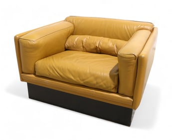 Beaufort Leather Cube Chair