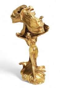 Francois Raoul Larche  Bronze Lamp