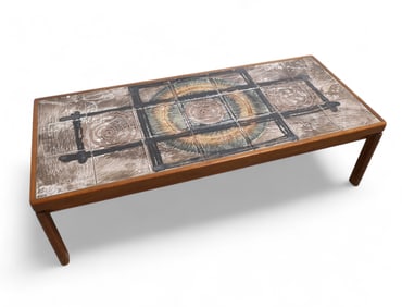Danish Teak and Tile Coffee Table