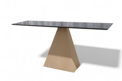 Marble Top Pyramid Base Console Table