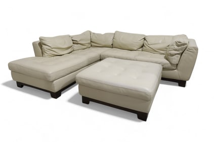 Roche Bobois Leather Sectional Sofa