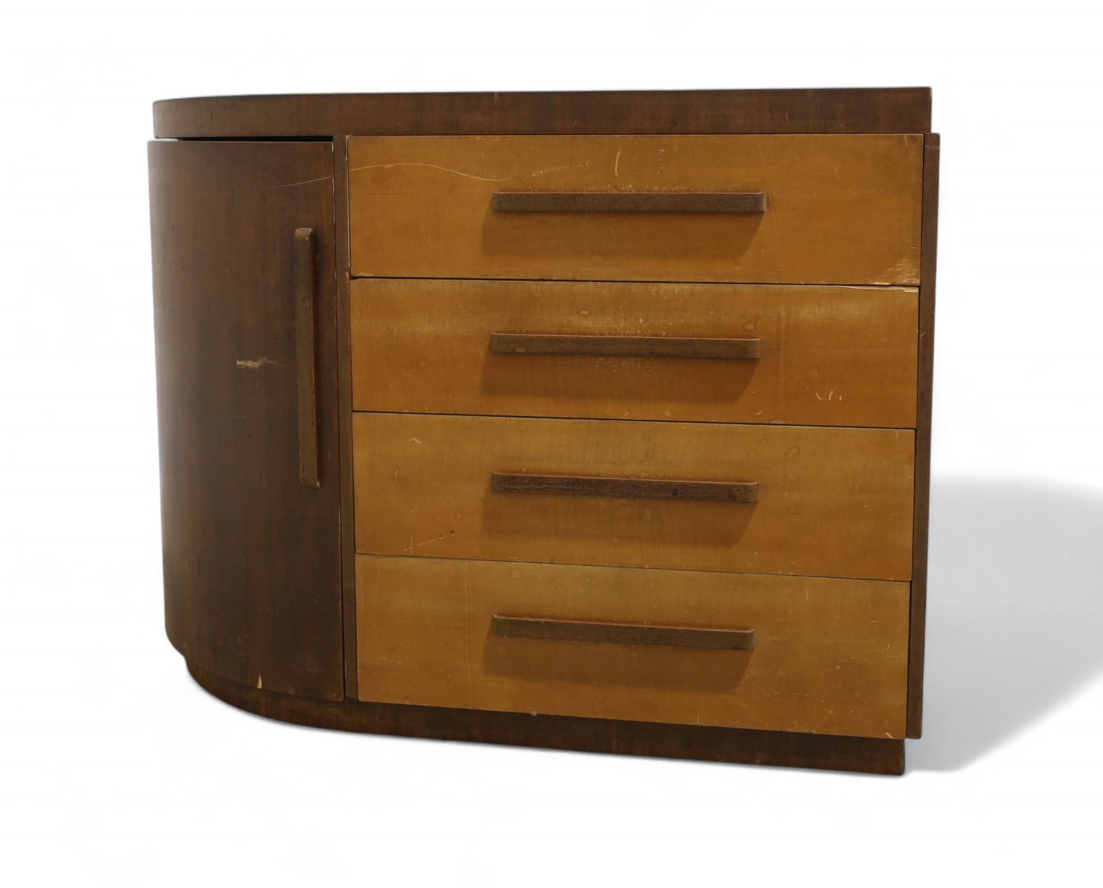 Mid Century Modern Cabinet: A mid century modern cabinet with pull out desk Dimensions:39x53x20