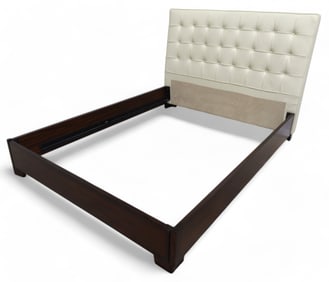 Tufted Leather Queen Headboard