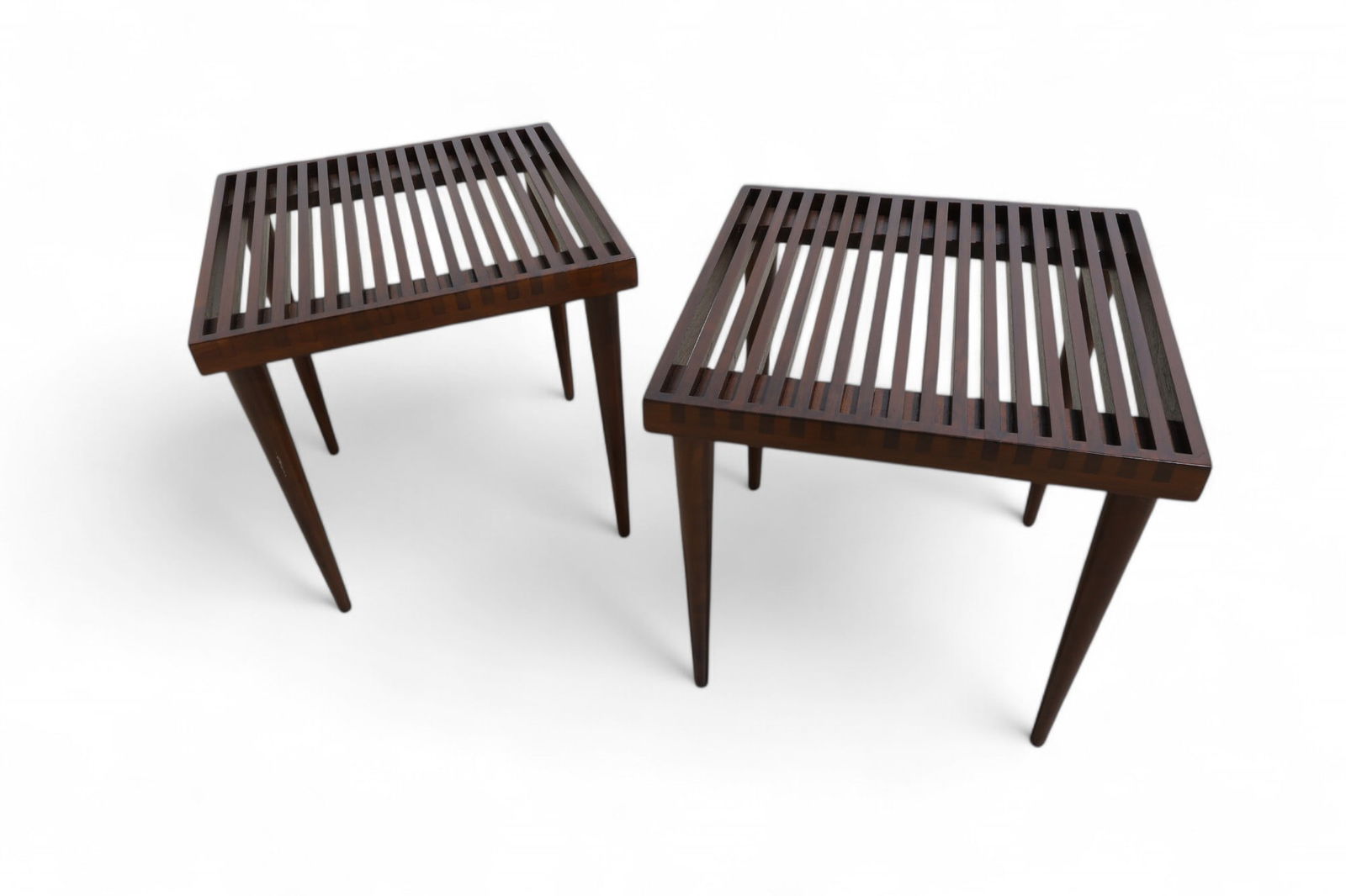 Mel Smilow Slat Side Tables - Pair (1 of 8)