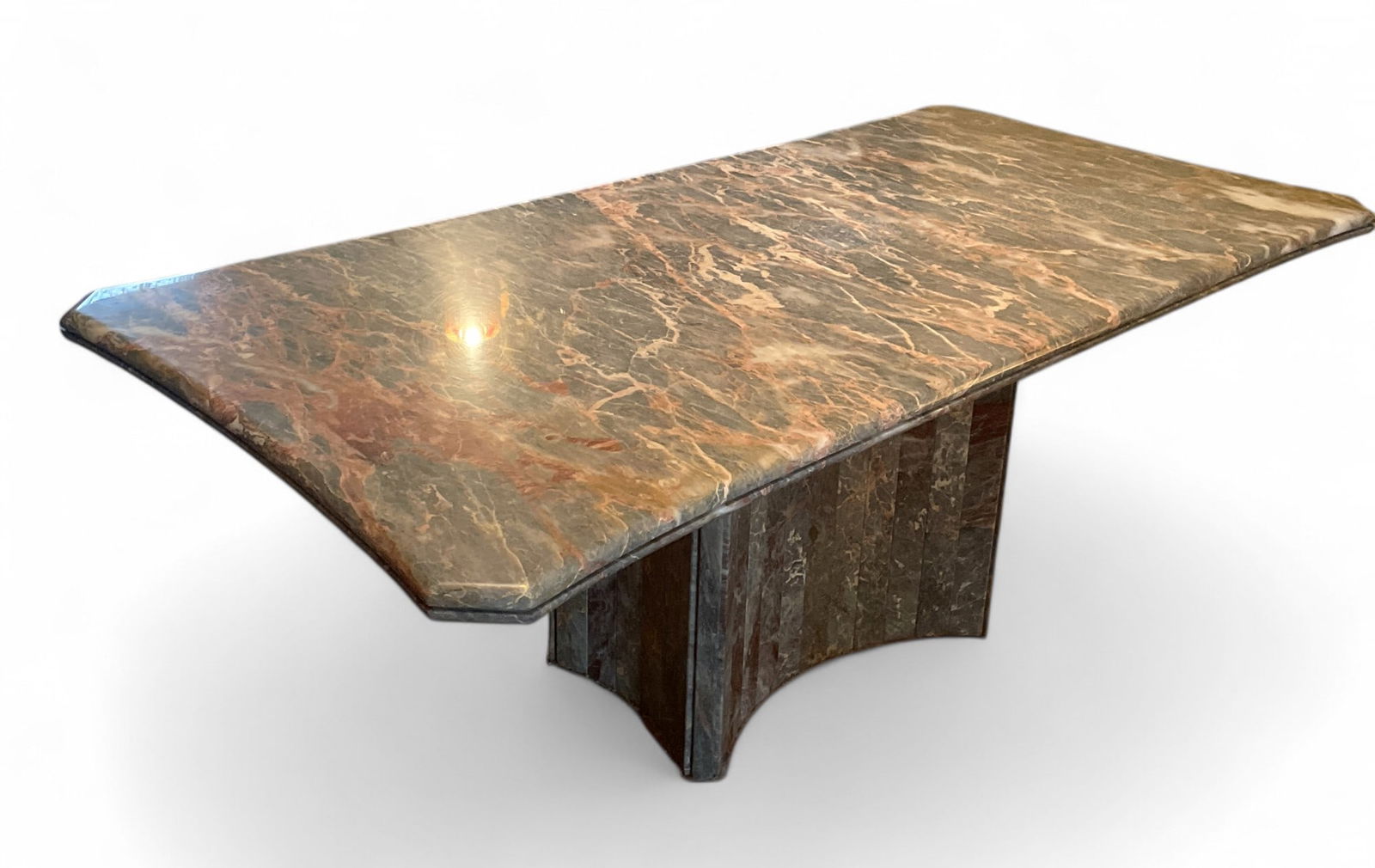 Marble Pedestal Dining Table (1 of 4)