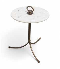 Cesare Lacca Style Travertine Table