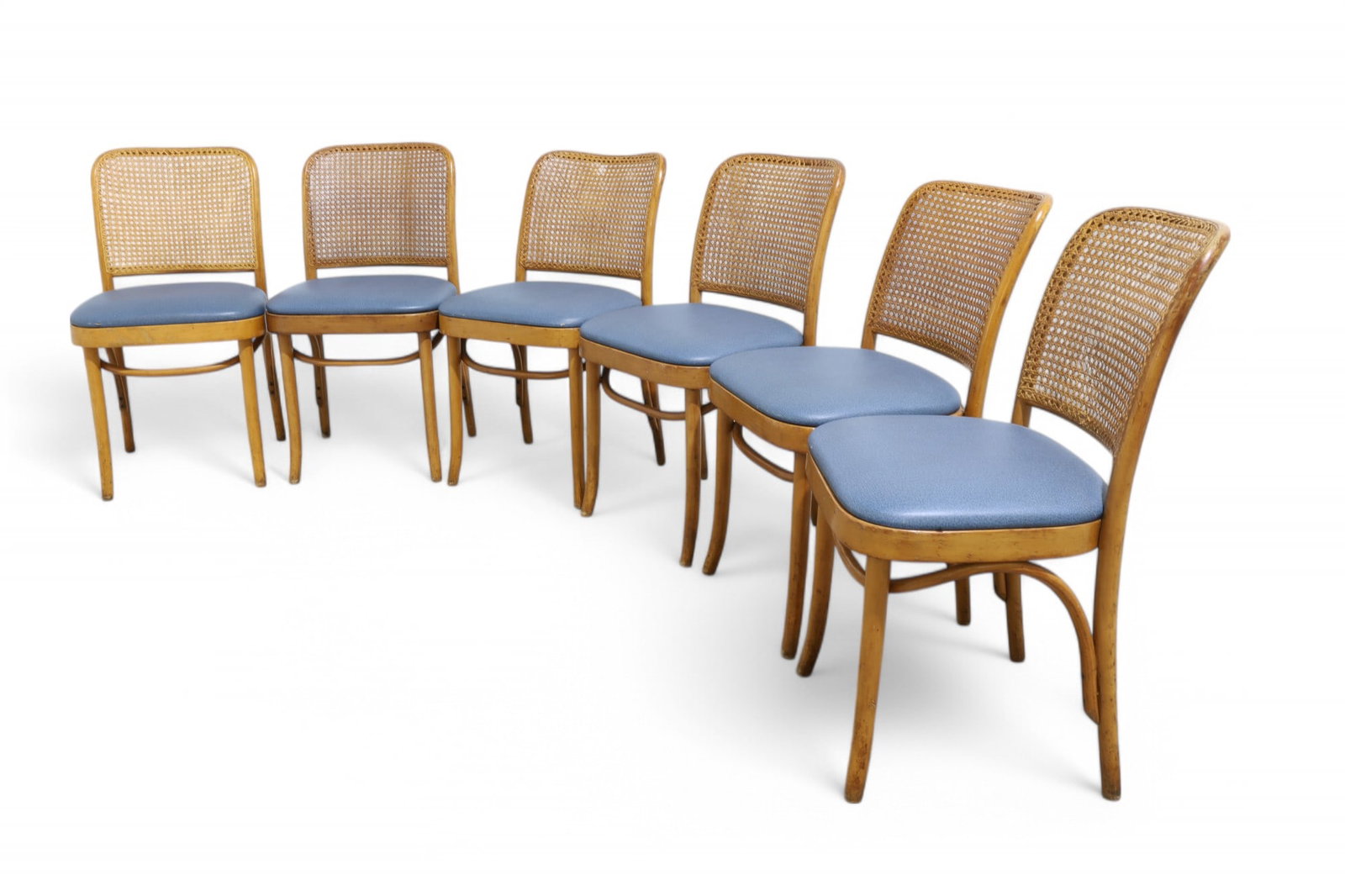 Josef Hoffman Thonet Cane Back Chairs - 6: A set of 6 Josef Hoffman for Thonet cane back chairs Dimensions:32x18x18 Seat Height:18