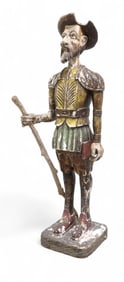 Don Quixote Carved Wooden Statue