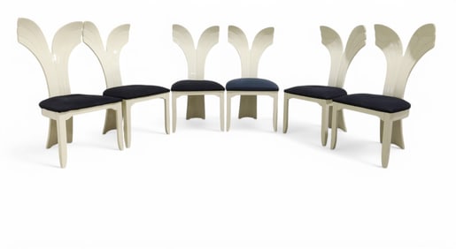 1980's Lacquer Whale Tail Chairs - 6