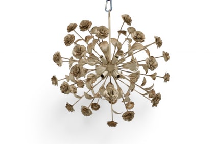 Vintage Iron Floral Hanging Fixture