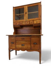 Antique Oak Hoosier Cabinet
