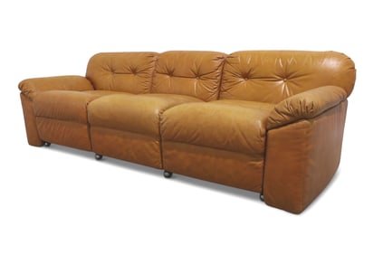 Vintage Sormani Leather Sofa