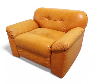 Vintage Sormani Leather Club Chair