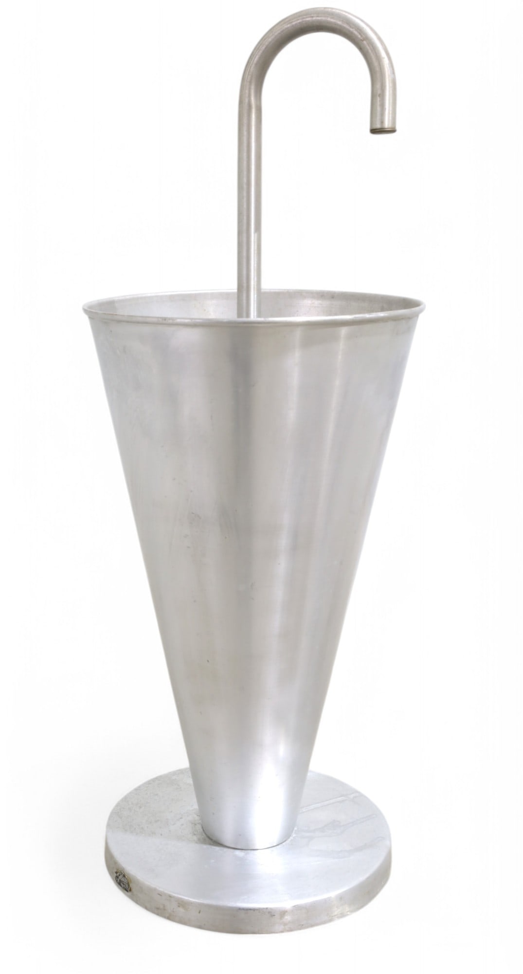 Glaro Aluminum Umbrella Stand: A signed Glaro aluminum umbrella stand Dimensions:28x10