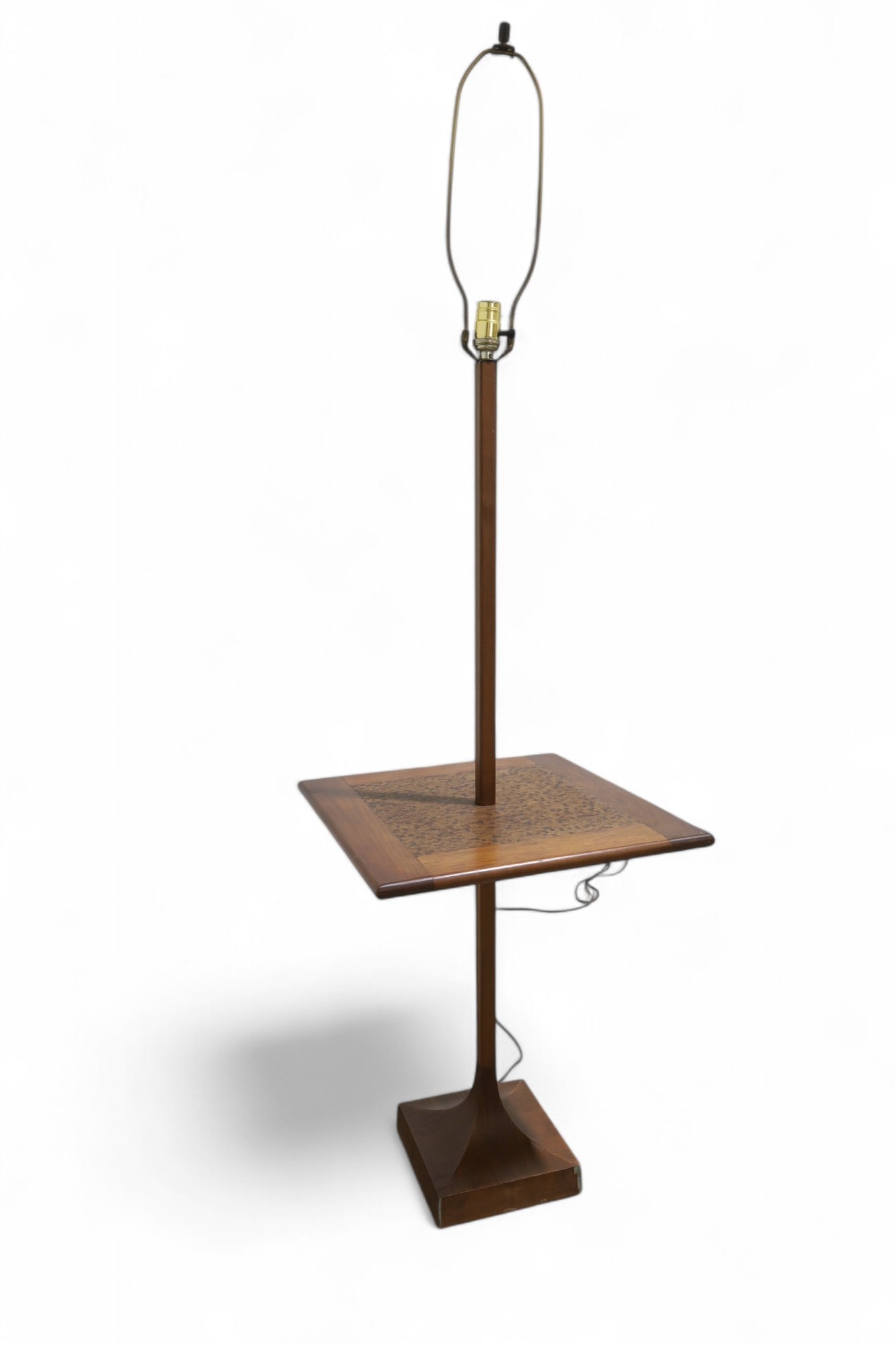 Dunlar Style Floor Lamp: A Dunlar style floor lamp with cork shelf Dimensions:60x17x17