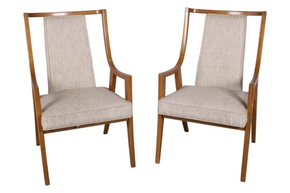 Harvey Probber Sculpted Arm Chairs - Pair