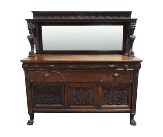 Horner (Attr.) Figural Oak Sideboard