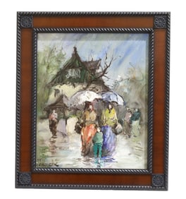 Signed Jan Eazorek Oil on Canvas