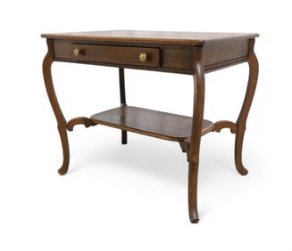 Antique Oak Library Table
