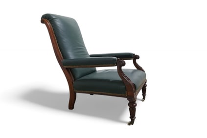 Victorian Walnut Library Chair