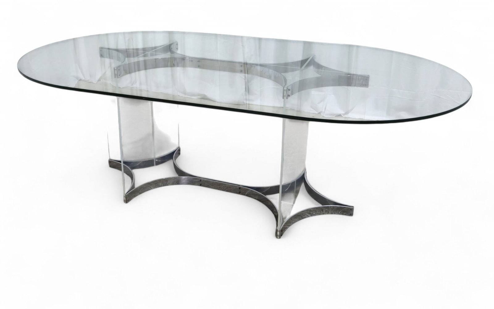 Alessando Albrizzi Lucite & Glass Dining Table (1 of 7)