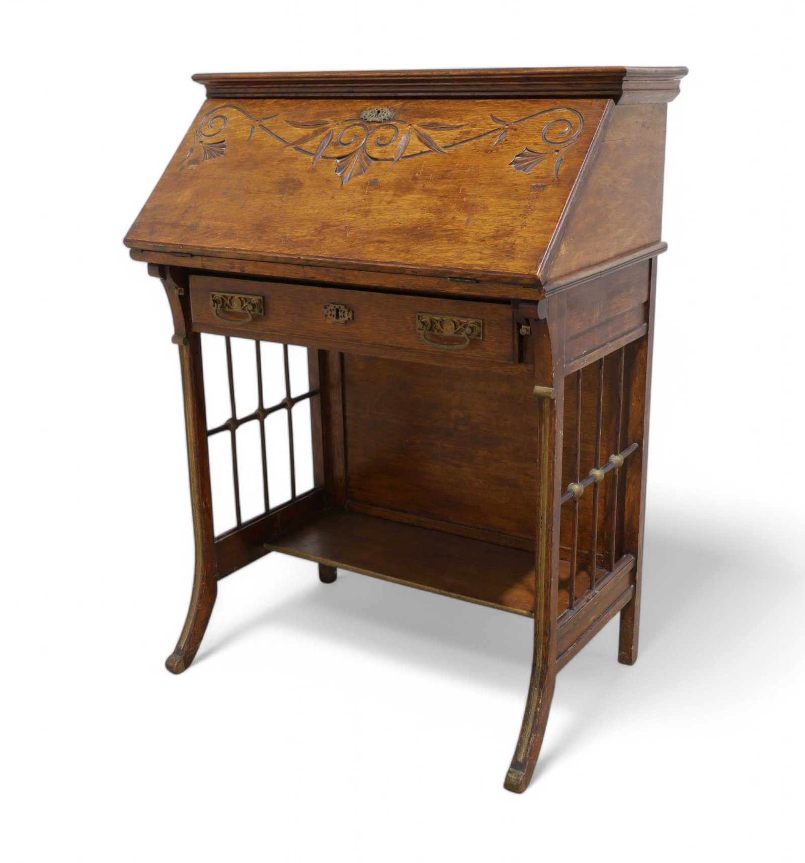 Oak Slat Front Desk (1 of 8)