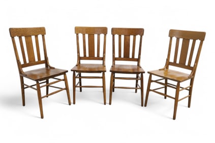 Mission Oak Dining Chairs - 4