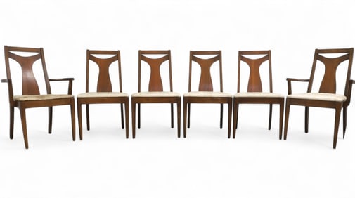 Mid Century Walnut Dining Chairs - 6