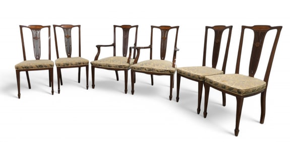 Hepplewhite Style Dining Chairs - 6