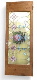 Oak Stained Glass Door