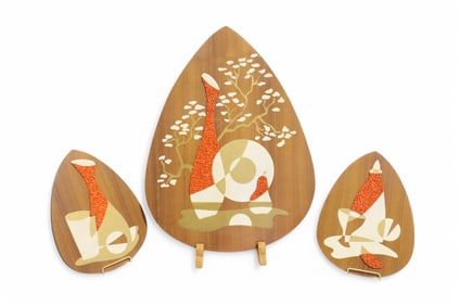 Mid Century Modern Danish Wall Plaques - 3