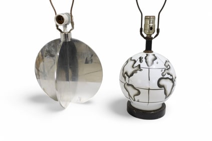 Paul Mayan Lamp & Glass Globe Lamp