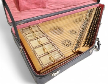 Vintage Large Zither Musical Instrument