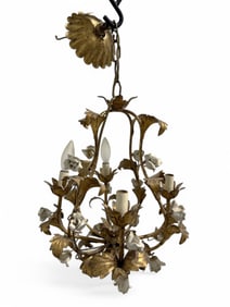 Gilt Iron Floral Fixture