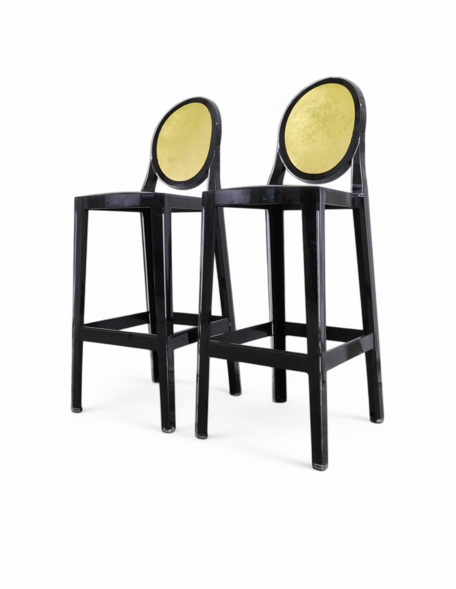 Kartel Plastic Stools - Pair: A pair of marked Kartel plastic stools Dimensions:45x15x18 Seat Height:29.5