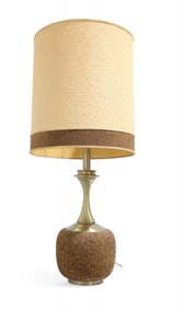 Laurel Cork & Brass Lamp