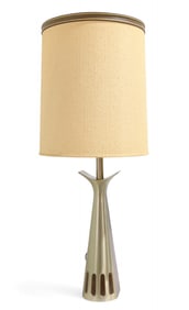 Laurel Wood & Brass Lamp