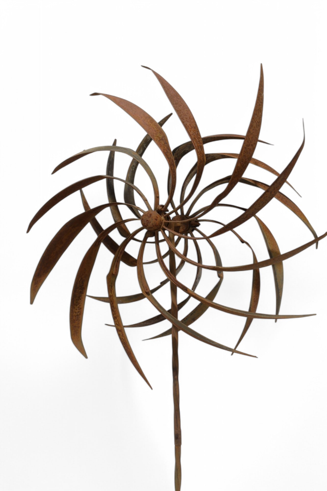 Whitaker Style Lawn Spinner Sculpture: A Whitaker style outdoor double lawn spinner Dimensions:74x24x6