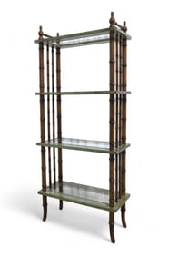 Faux Bamboo Etagere