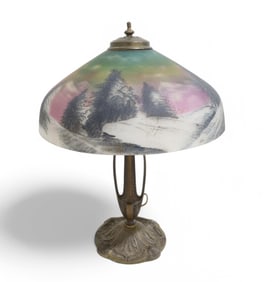 Reverse Painted Table Lamp