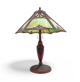 Slag Glass Table Lamp