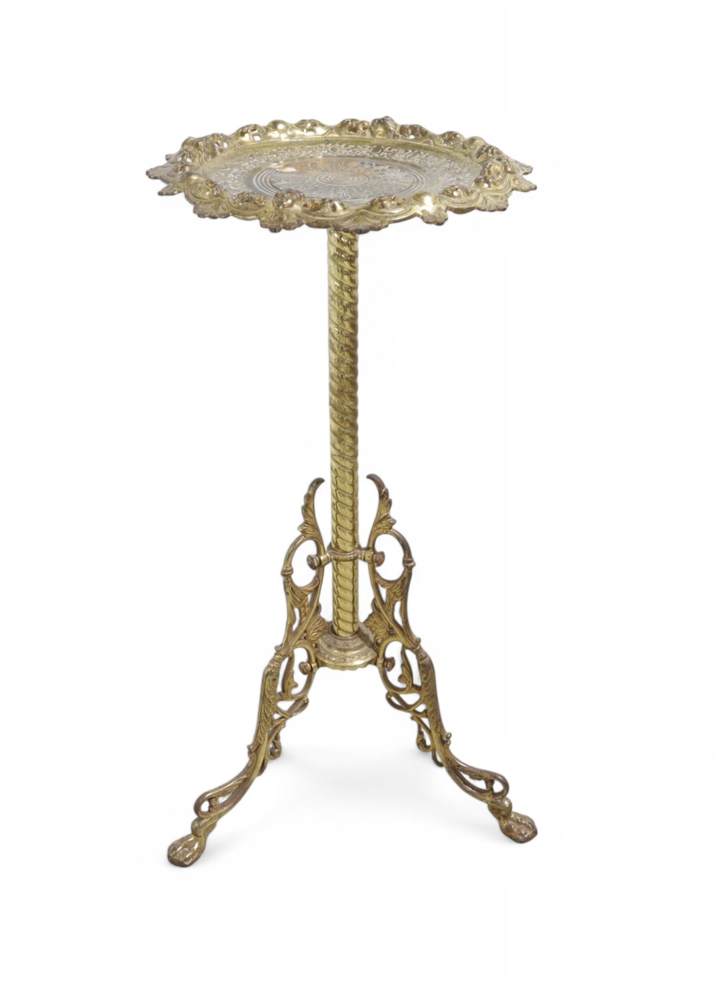 Bradley & Hubbard Plant Stand: A Bradley and Hubbard plant stand with ornate top Dimensions:32x14