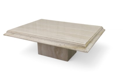 Italian Travertine Marble Coffee Table