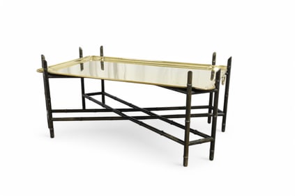 German Brass Tray Top Coffee Table