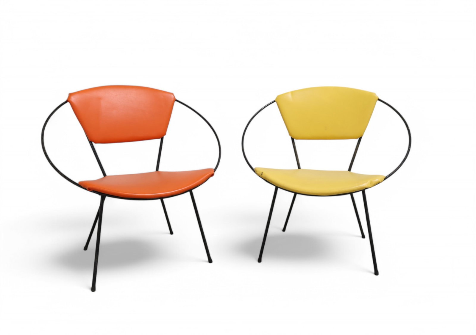 John Cicchelli Iron Hoop Chairs: A pair of John Cicchelli for Riley Wolff 1950's iron hoop chairs Dimensions:30x28.5x24.5