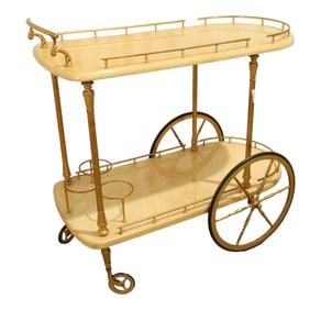 Aldo Tura Goatskin Bar Cart