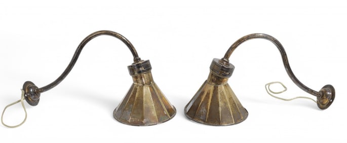 Miller  & Sons Silvered Sconces - Pair
